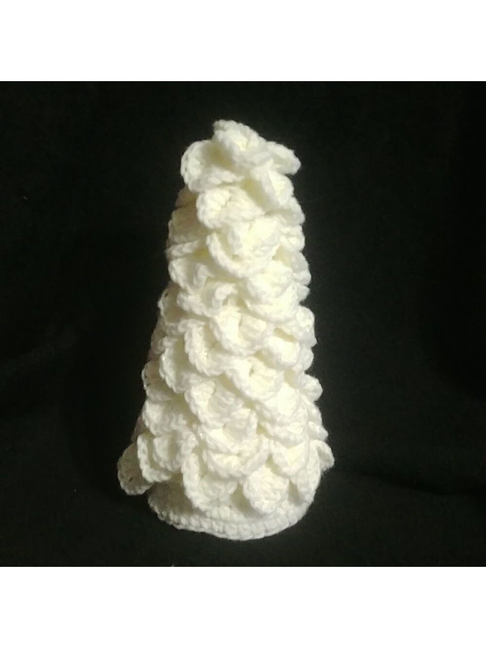 Handmade Crocheted White Christmas tree